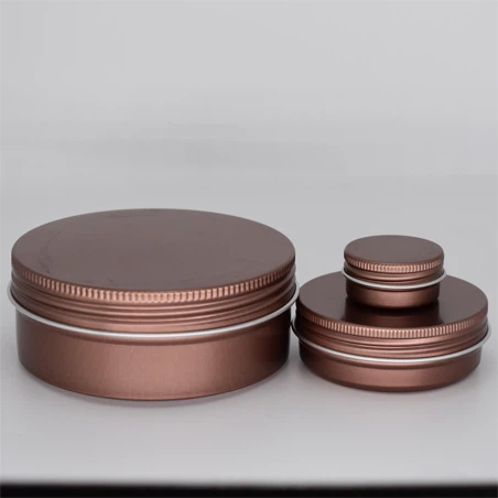 100ml Gold Metal Packaging Tin Can Box Lip Balm Round Aluminum Packaging Container Jar